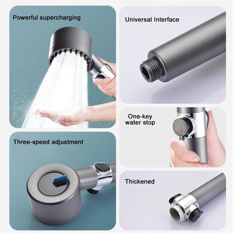 Powerful Turbo Showerhead with Extra Strong Water Flow