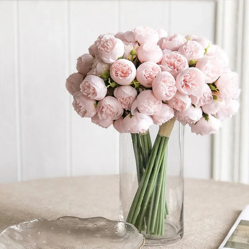 Beautiful Floral Peony Arrangement with 27 Soft Blooms - Lusomart