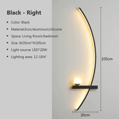 Modern Gold and Black Metal Outdoor Wall Lamp