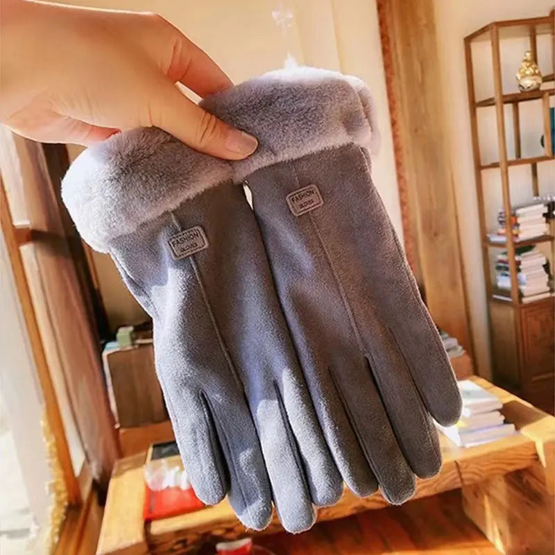 Warm Pink Waterproof Touchscreen Winter Gloves