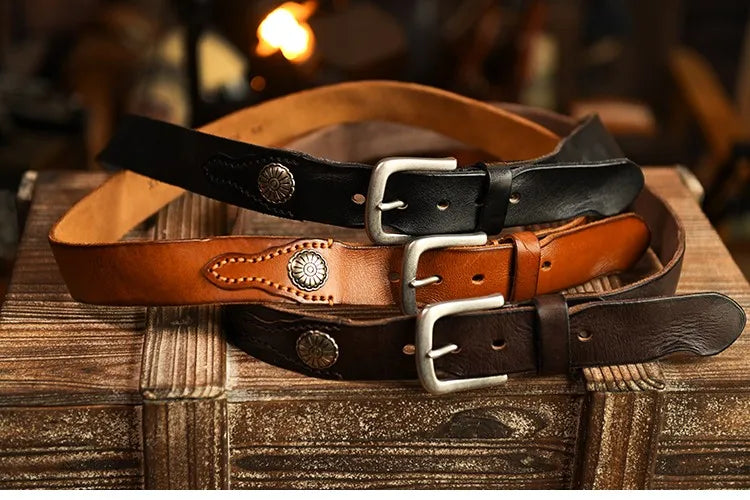 Leather Traditional Cowboy Belt