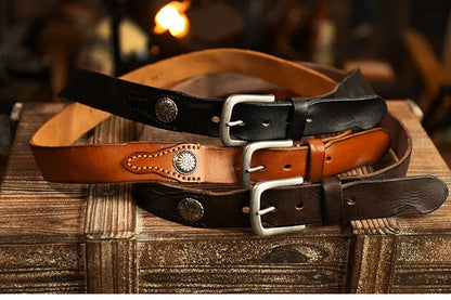 Leather Traditional Cowboy Belt