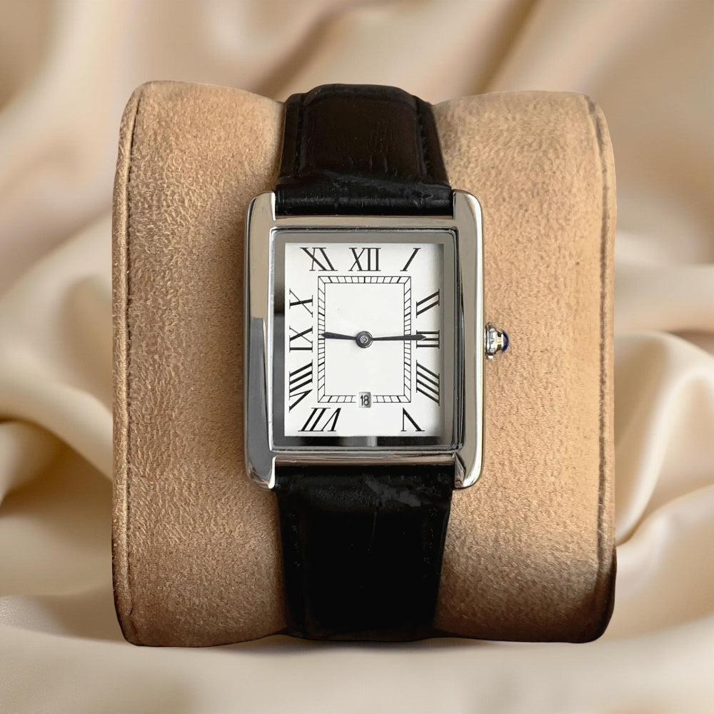 Vintage Leather Square Face Men's Analog Watch