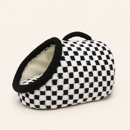Cozy Plaid Covered Dog Bed for Any Season - Lusomart