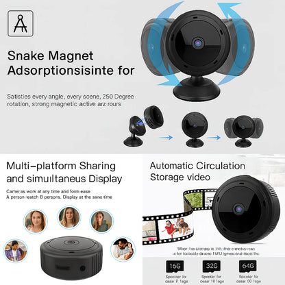 Compact WiFi Home Camera Night Vision Surveillance