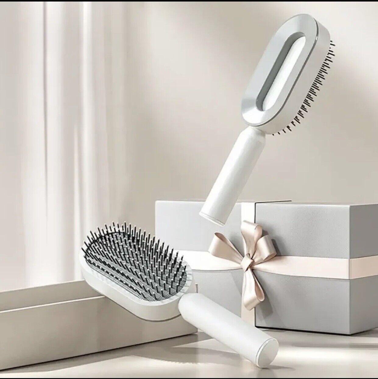 Self Cleaning Hair Brush - Air Cushion Comb Press Type Cleaning Design Comfortable Hair Brush 3