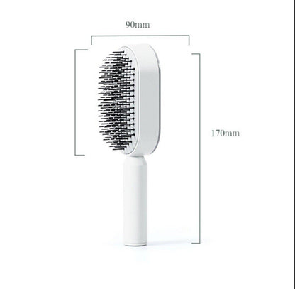 Self Cleaning Hair Brush - Air Cushion Comb Press Type Cleaning Design Comfortable Hair Brush 4