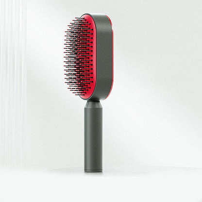 Self Cleaning Hair Brush - Air Cushion Comb Press Type Cleaning Design Comfortable Hair Brush 8