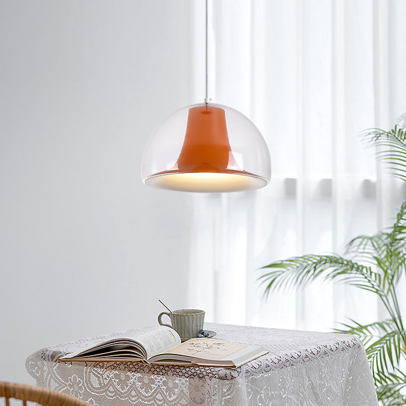 Round Glass Shade LED Hanging Light