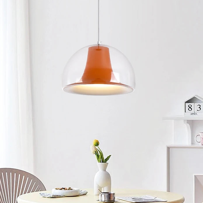 Round Glass Shade LED Hanging Light