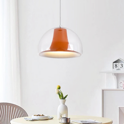 Round Glass Shade LED Hanging Light