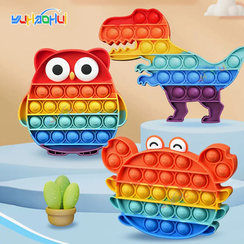 Colorful Stress Relief Pop Fidget Toy for Kids and Adults - Lusomart
