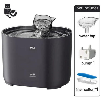 Pet Fountain with Automatic Flow and Advanced Filter System