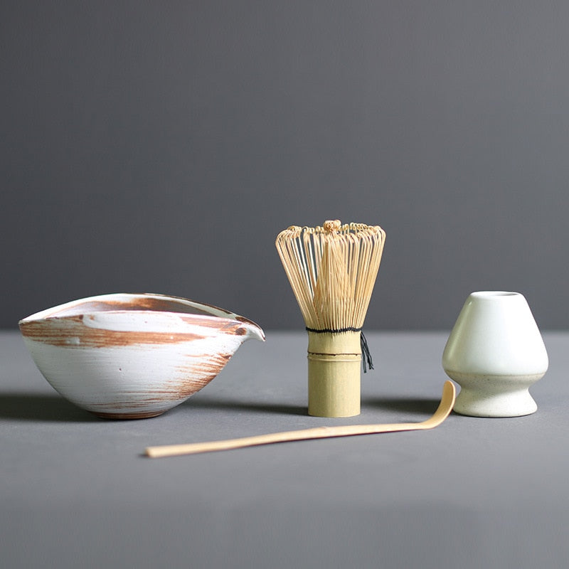Simple Japanese Ceramic Matcha Tea Set