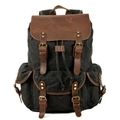 Durable Hiking Leather Backpack