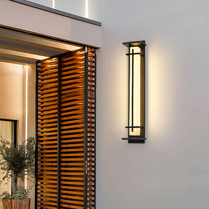 Rustic Black Metal Outdoor Wall Lamp Waterproof - Lusomart