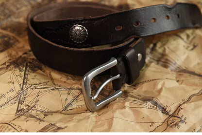 Leather Traditional Cowboy Belt