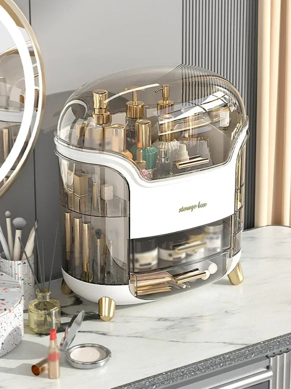 Spacious Cosmetic Desk Storage Case