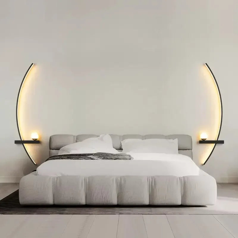 Modern Gold and Black Metal Outdoor Wall Lamp