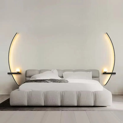 Modern Gold and Black Metal Outdoor Wall Lamp