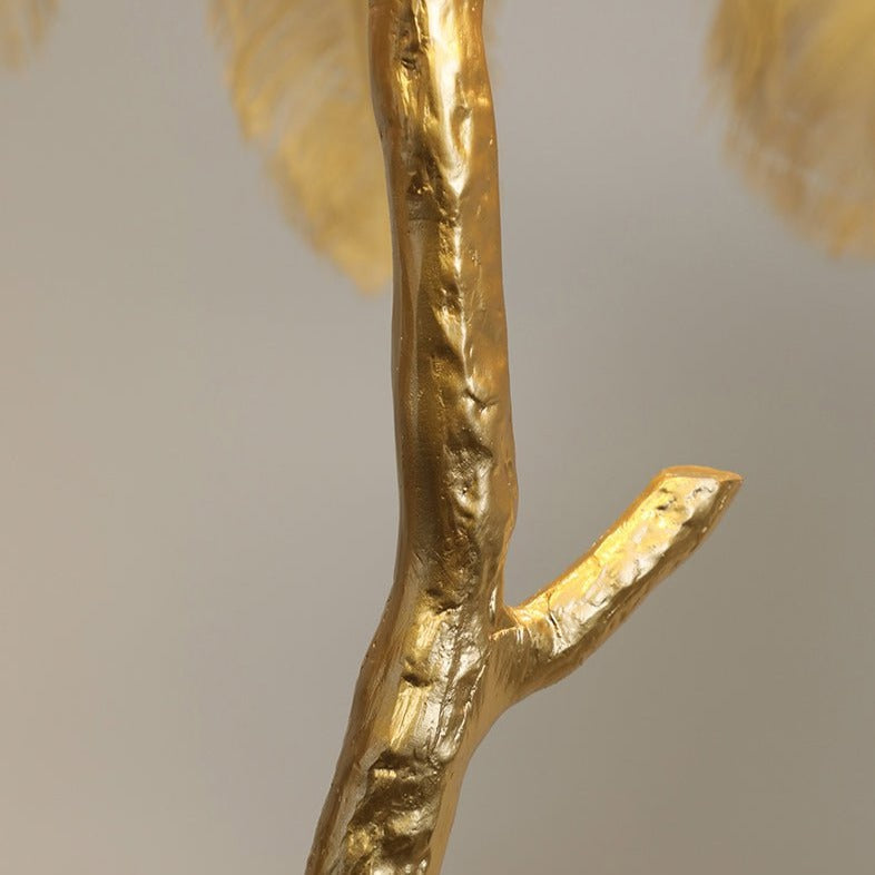 Tall Adjustable Feather LED Floor Lamp with Warm Light