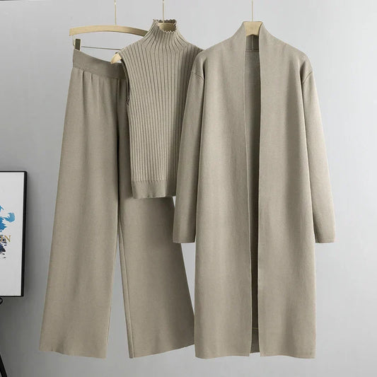 Comfy Women's 3 Piece Loungewear Set Top And Pants - Lusomart