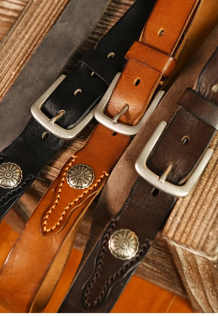 Leather Traditional Cowboy Belt