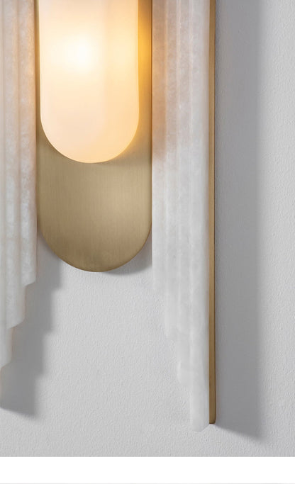 Luxury Marble G9 Wall Lamp in Copper Gold Finish
