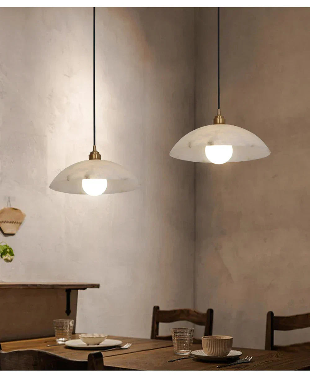 White Marble Pendant Light Fixtures