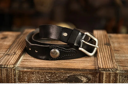 Leather Traditional Cowboy Belt