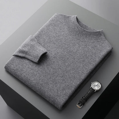 Warm Mens Merino Wool Crew Sweater
