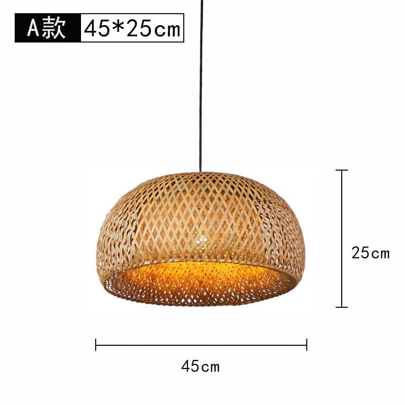Natural Bamboo Hanging Light | Rustic Kitchen Pendant
