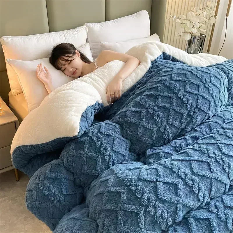 Plush Lamb Cashmere Heavy Weighted Winter Blanket
