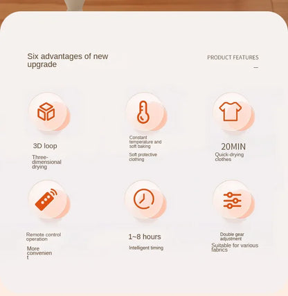 QuickDry Compact Electric Clothing Dryer