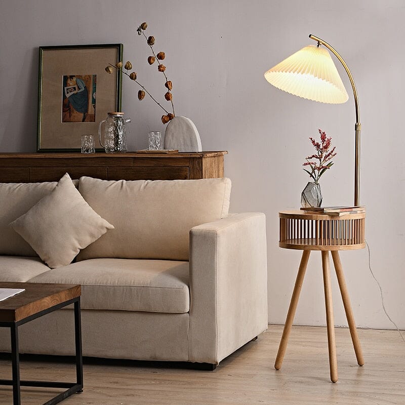 Elegant Floral Standing Lamp - Lusomart
