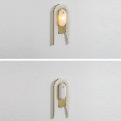 Luxury Marble G9 Wall Lamp in Copper Gold Finish