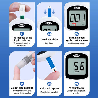 Accurate Blood Sugar Test Meter Kit with Strips
