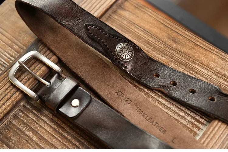 Leather Traditional Cowboy Belt