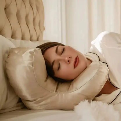 Soft Plush Face Pillow with Smooth Satin Cover