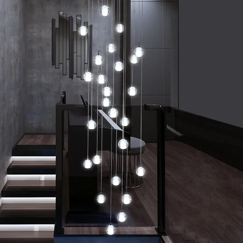 Luxury Crystal Pendant Light with Metal Frame