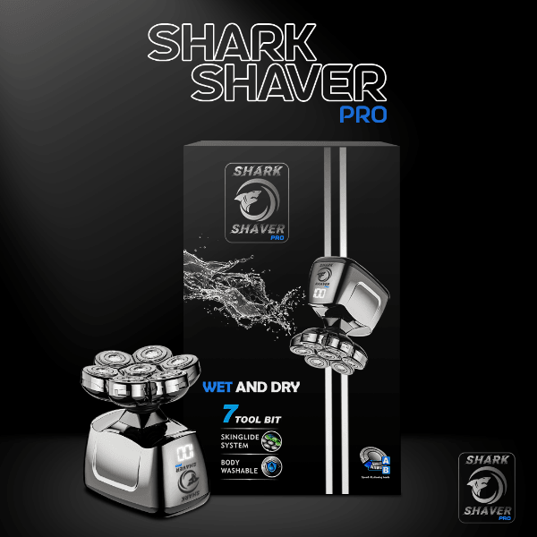 Shark Shaver Pro - Platinum Men's Electric Skull Shaver For Head & Face 2