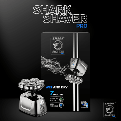 Shark Shaver Pro - Platinum Men's Electric Skull Shaver For Head & Face 2
