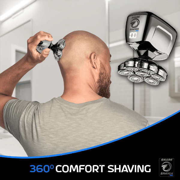 Shark Shaver Pro - Platinum Men's Electric Skull Shaver For Head & Face 3