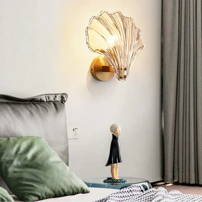 Coastal Glass Wall Lamp with Warm Seafoam Lighting - Lusomart