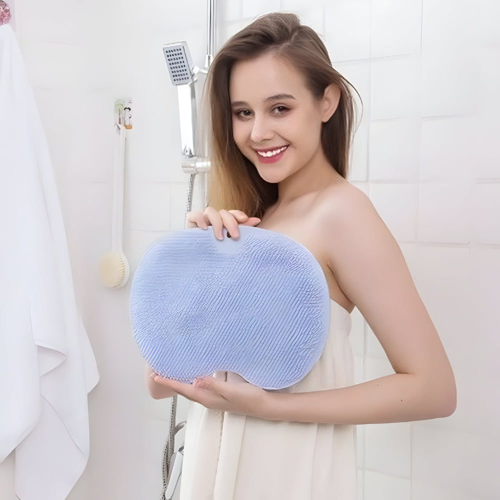 Soft Non Slip Shower Mat Exfoliating Body Scrubber
