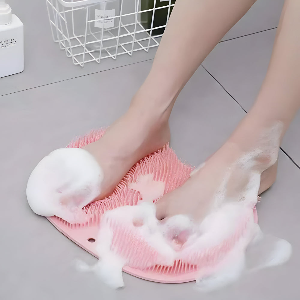 Soft Non Slip Shower Mat Exfoliating Body Scrubber