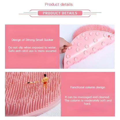 Soft Non Slip Shower Mat Exfoliating Body Scrubber