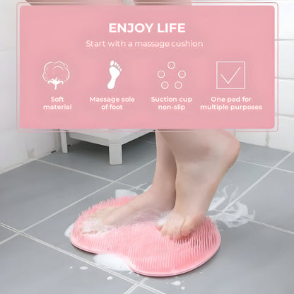 Soft Non Slip Shower Mat Exfoliating Body Scrubber