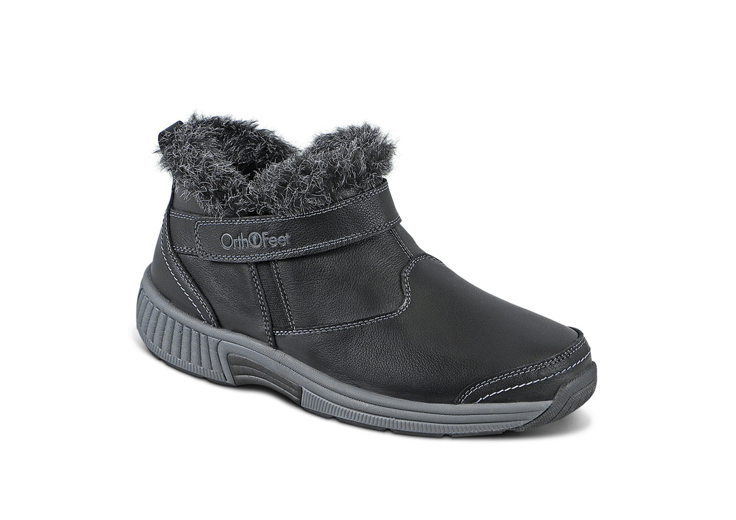 Soft Black Ankle Boots with Adjustable Arch Support - Lusomart