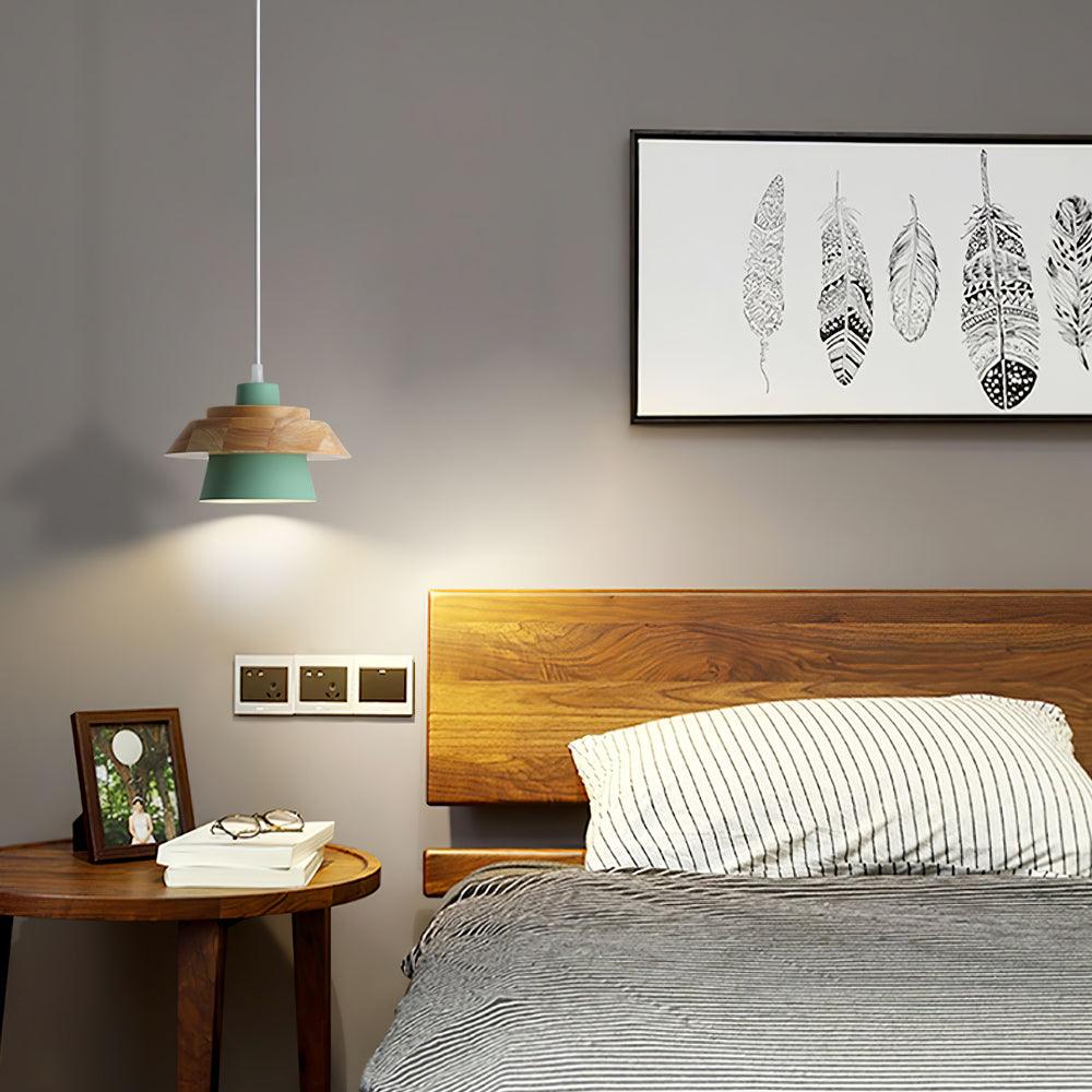 Rustic Wood Hanging Ceiling Lamp